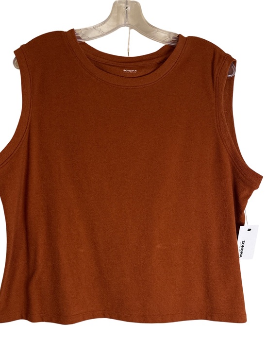 Sonoma Tops - Sonoma Rust Brown Sleeveless Knit Tank, NWT Sz XL